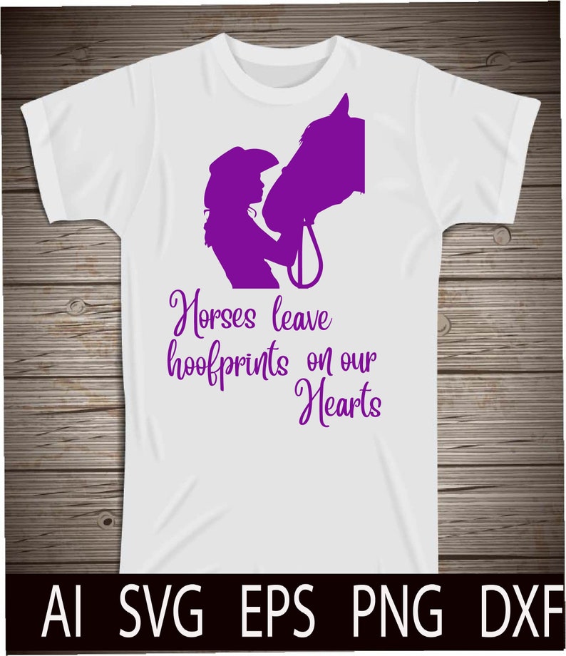 Download Horses Leave Hoofprints on our Hearts SVG Western T-Shirts ...