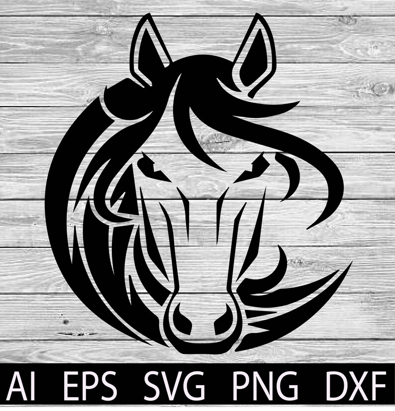 Download Horse Face Outline Cut File SVG Western T-Shirts Designs ...