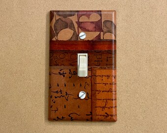 Original Collaged Single Light Switch Cover