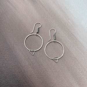 Abstract AA hoop earrings | Alcoholics Anonymous | 12 step recovery | serenity | Al-Anon