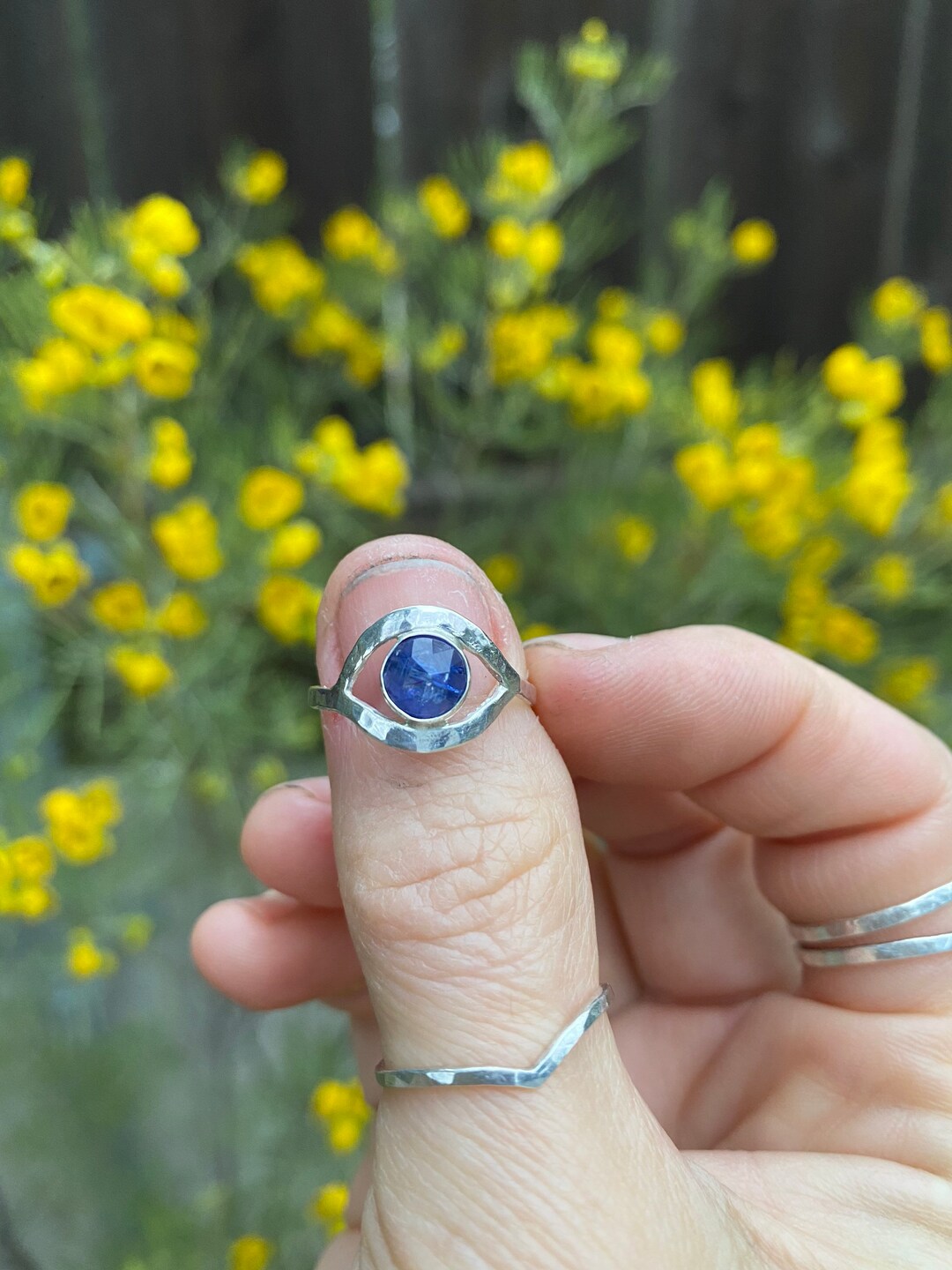 Evil Eye Protection Ring Sterling silver 14K Gold filled 14k solid gold