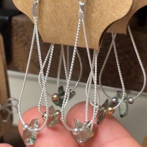 Dangle Moldavite Earrings | Sterling silver and GF accents | High Grade Moldavite | Rapid Transformation | Dangle Earrings