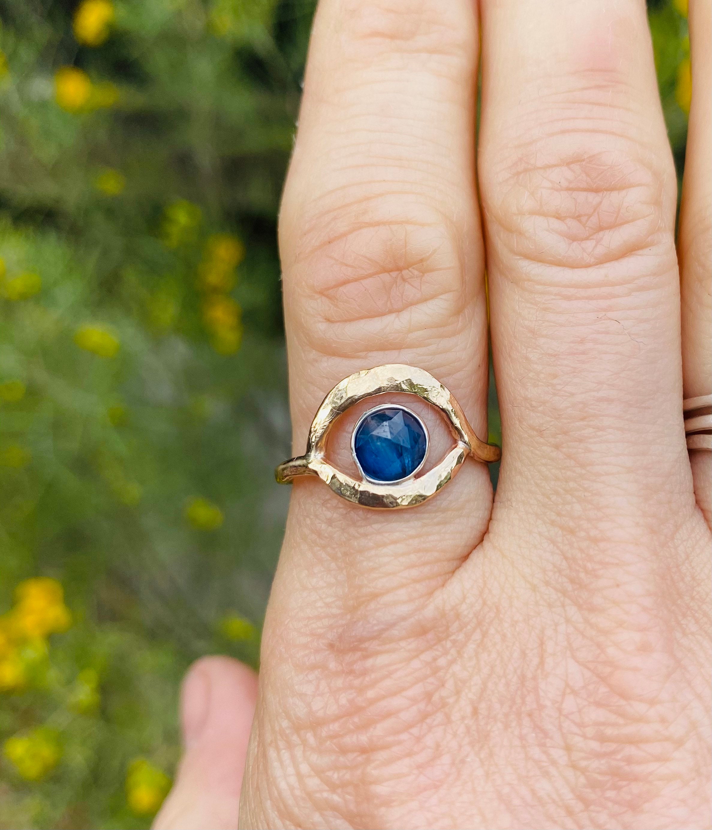 Evil Eye Protection Ring Sterling silver 14K Gold filled Etsy.de