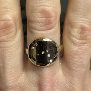 14k gold constellation ring | Aries ring | Little Dipper ring | Natural white diamond constellation ring | Astrology ring