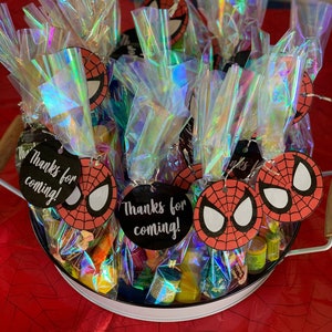 Spider Boy Birthday Party Thank You Tags