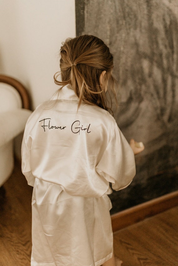Custom Satin Flower Girl Robe / Wedding Day Robes