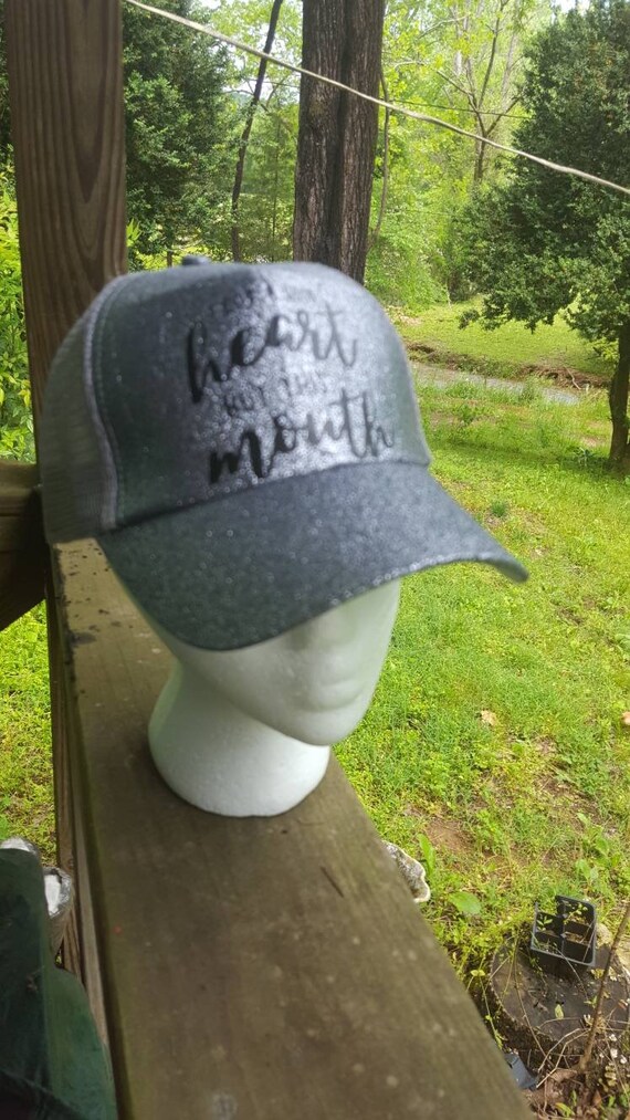 Messy Bun High Ponytail Baseball Trucker Silver Glitter Funny Etsy