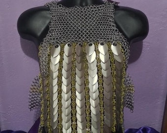 Gold Scale Chainmaille Chest Armor