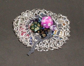 Chainmaille Dice Bag Table Top Gaming Larp coin bag