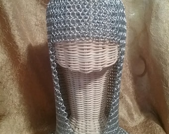 Chainmaille Hood Coif Armor medieval renaissance Costume Cosplay Larp accessory