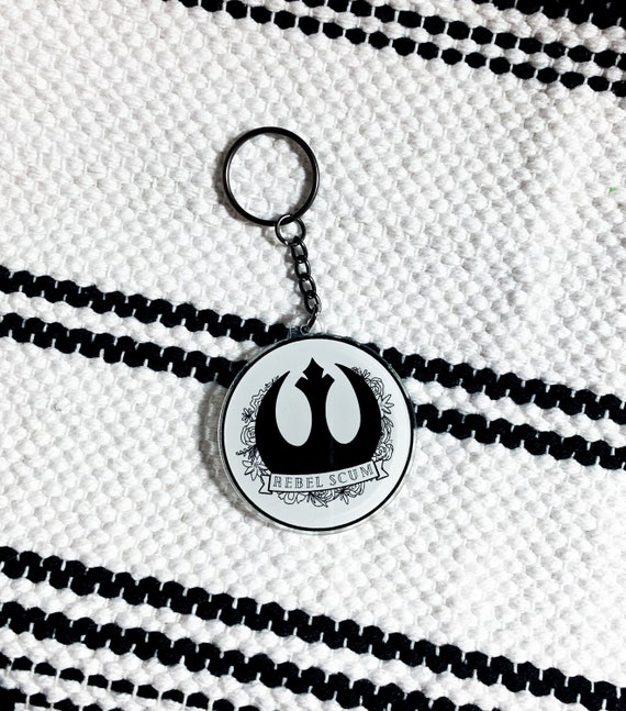 Rebel Scum Keychain Rebel Symbol Keychain Acrylic Keychain Etsy