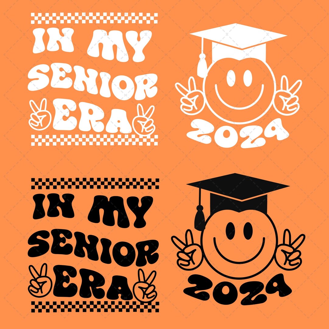 In My Senior Era SVG, Retro Class of 2025 Svg, Wavy Groovy Senior 2025
