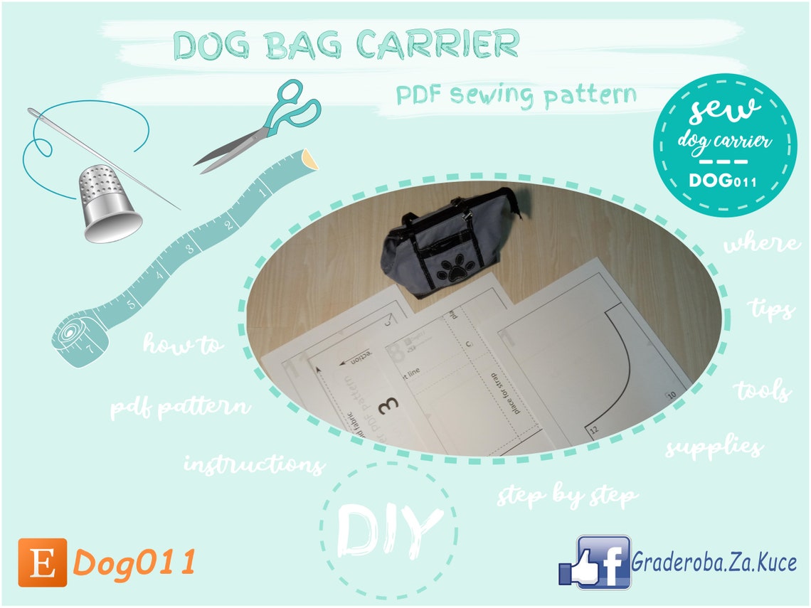 Dog Carrier PDF Pattern / Dog Bag PDF Pattern / Sewing PDF Etsy