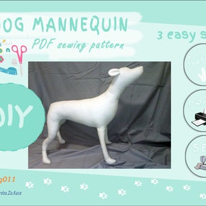 Dog Mannequin / Pet Mannequin / Pet Clothes Mannequin / PDF Sewing Pattern Digital / Dog Display / download / personalized mannequin pattern