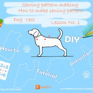 Hundeweste Schnittmuster: DIY-Lektion (PDF Digitale Datei)