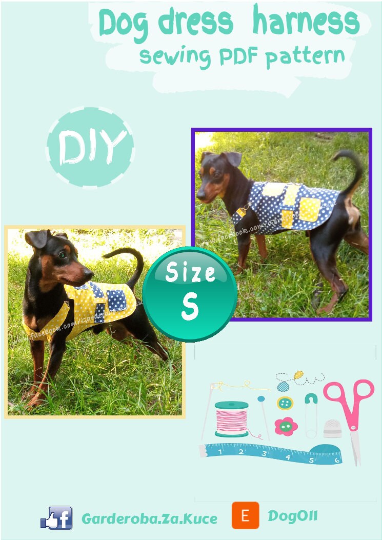 DOG Dressharness / Dog Vest Harness / Dog Clothes Patterns / Etsy UK