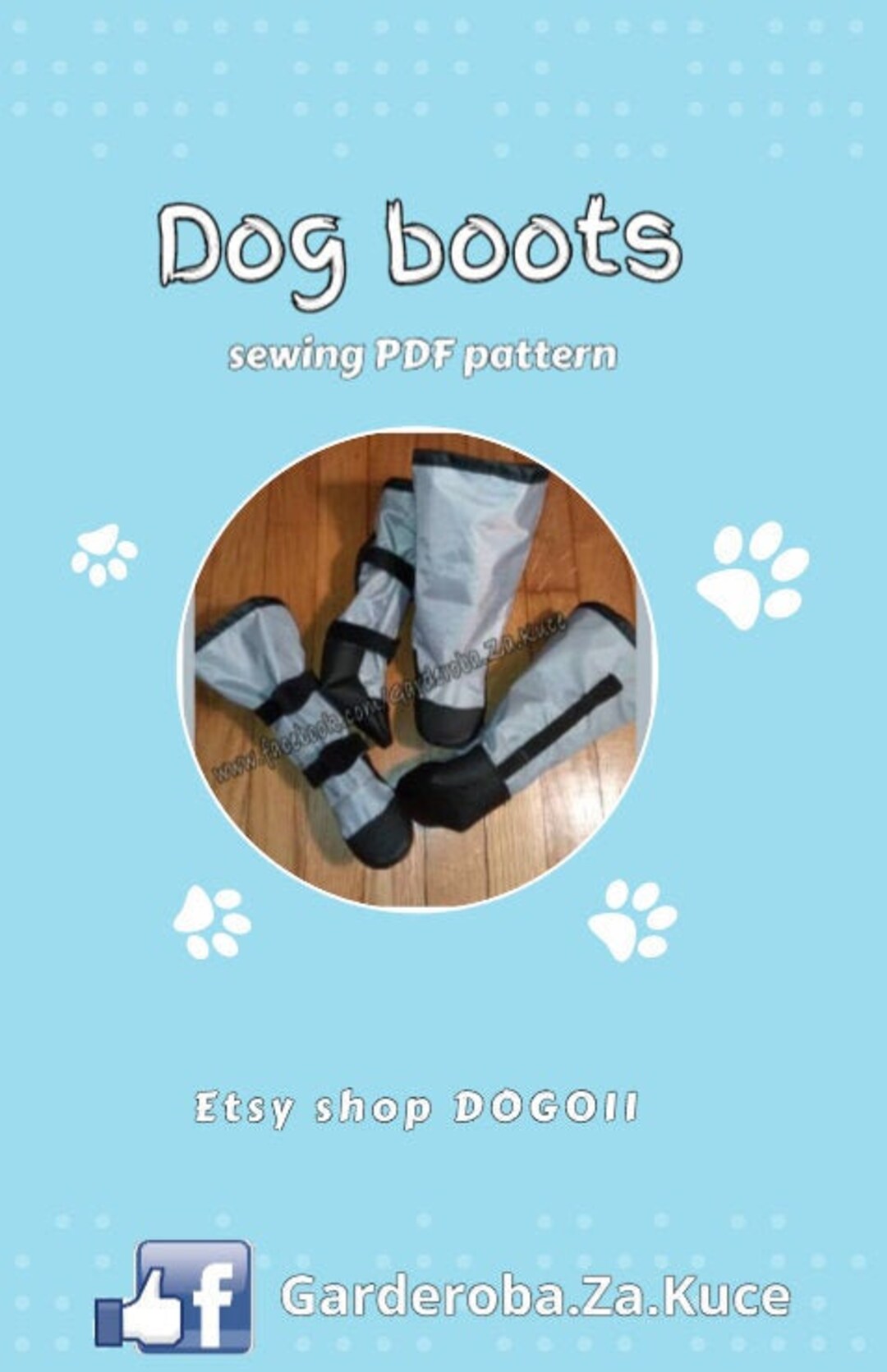 Dog Boots Pattern / Dog Shoe Pattern / Digital PDF Pattern / Sewing for