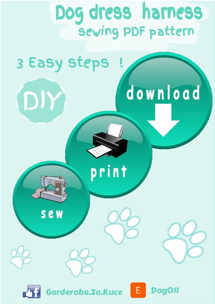 DOG Dressharness / Dog Vest Harness / Dog Clothes Patterns / Etsy UK