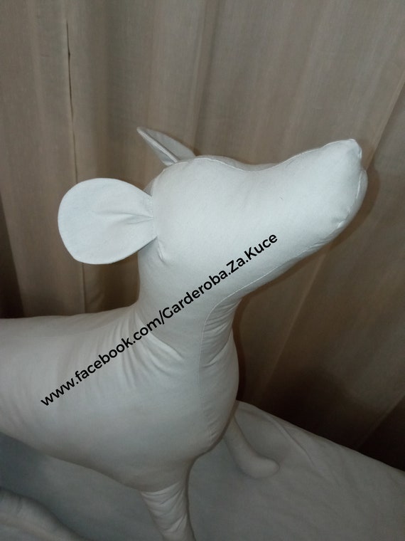 PU Leather Dog Mannequin Pet Supplies Soft Pet Display Mannequin M Size White, Size: Medium White