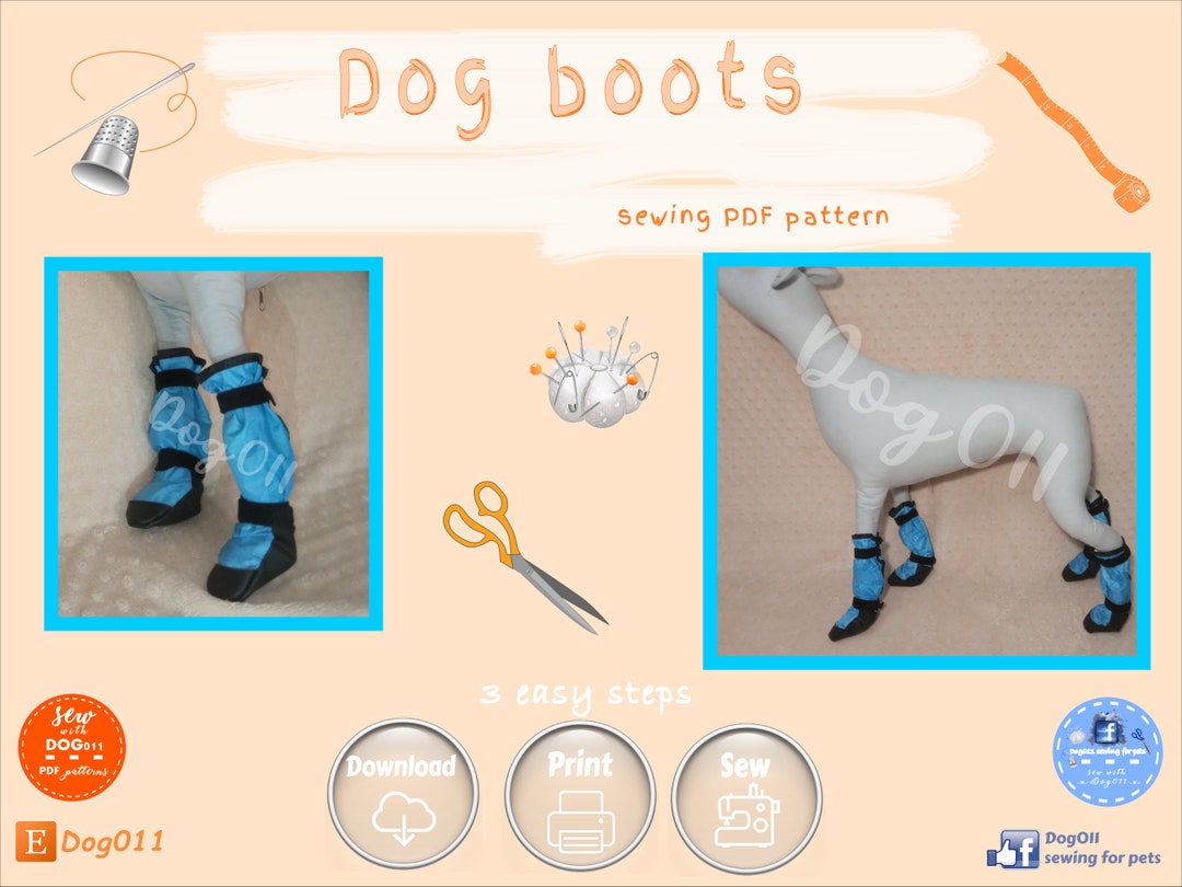 Dog Boots Pattern / Dog Shoe Pattern / Digital PDF Pattern / Sewing for ...