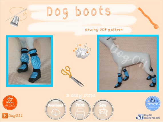Dog Boots Pattern Dog Shoe Pattern Digital PDF Pattern Sewing for Dog Download Digital Delivery for Small Dogs Bichon Frise DIY Etsy