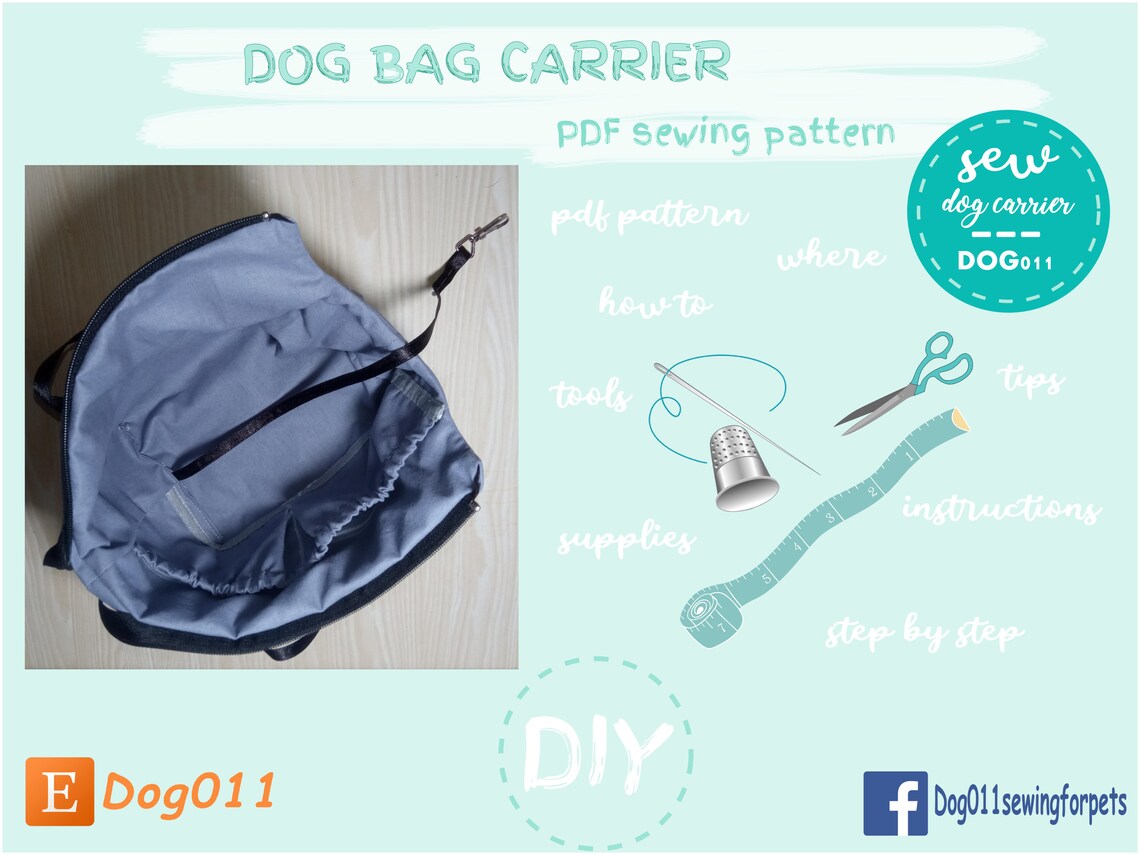 Dog Carrier PDF Pattern / Dog Bag PDF Pattern / Sewing PDF Etsy