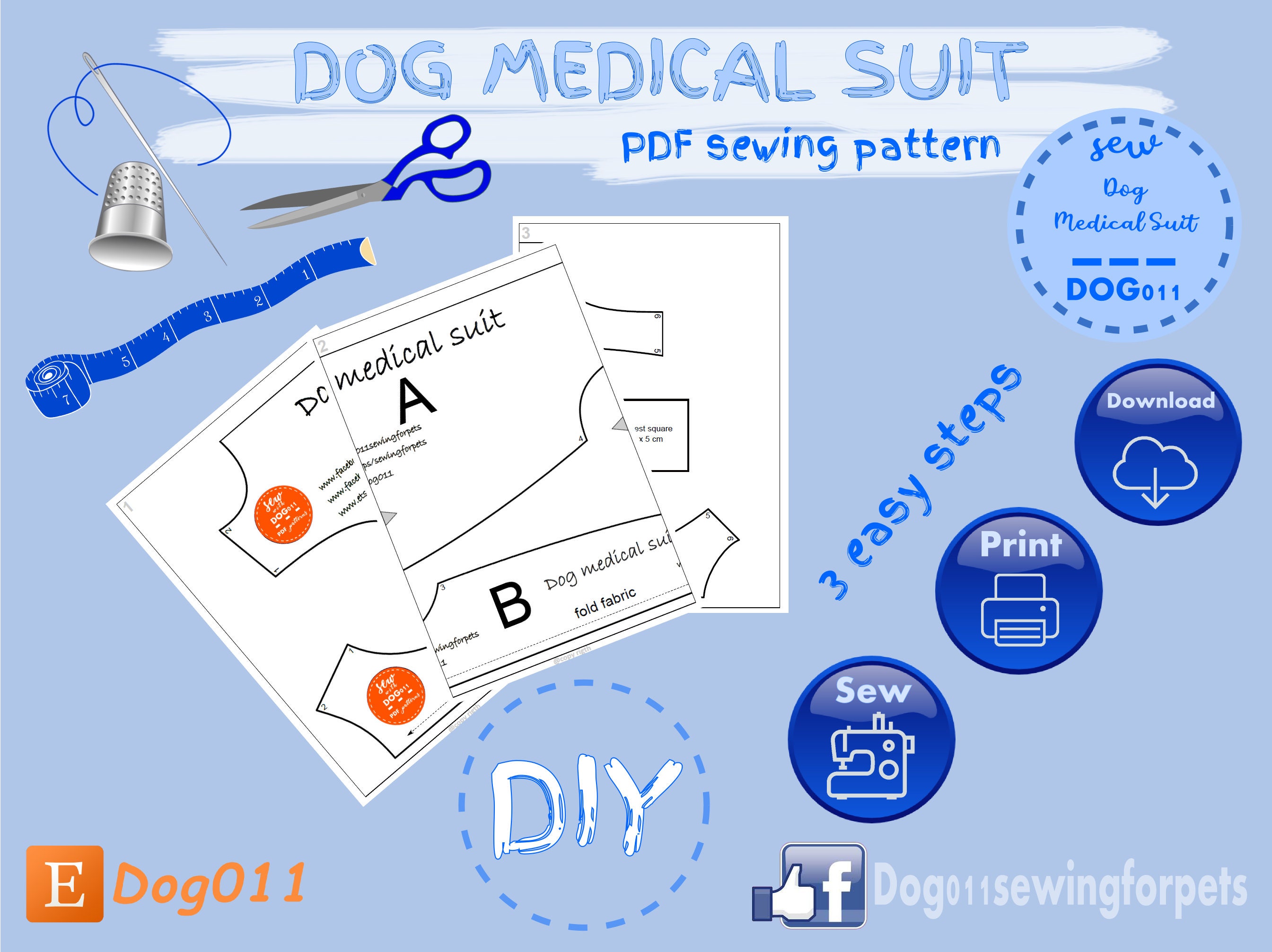 Dog Medical Suit / Dog Medical Vest / Dog Recovery Vest / Postsurgery