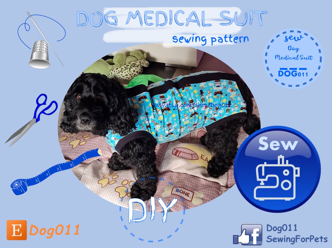 Dog Medical Suit / Dog Medical Vest / Dog Recovery Vest / Post-surgery ...