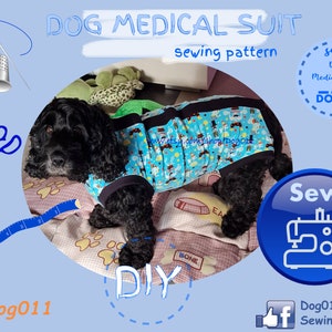 Dog Medical Suit / Dog Medical Vest / Dog recovery vest / Post-surgery pet suit / Dog Onsie pattern / sewing PDF pattern / digital file /