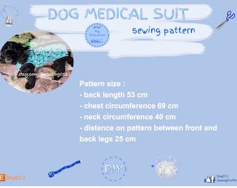 Cartamodello per tuta medica per cani, taglia Cocker Spaniel, formato PDF da scaricare