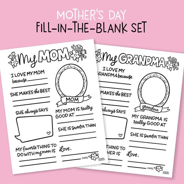 Mother's Day Fill-In-the-Blank Set
