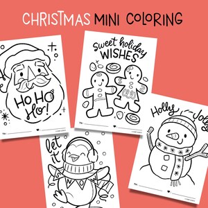 Mini Hojas Para Colorear De Navidad