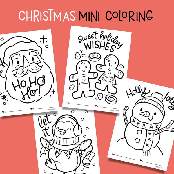 Christmas Mini Coloring Sheets