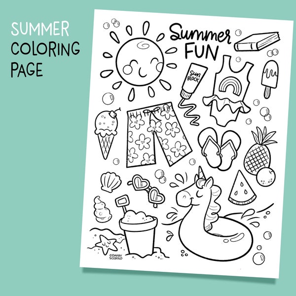 Summer Coloring Sheet