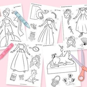 Printable Coloring Princess Paper Doll