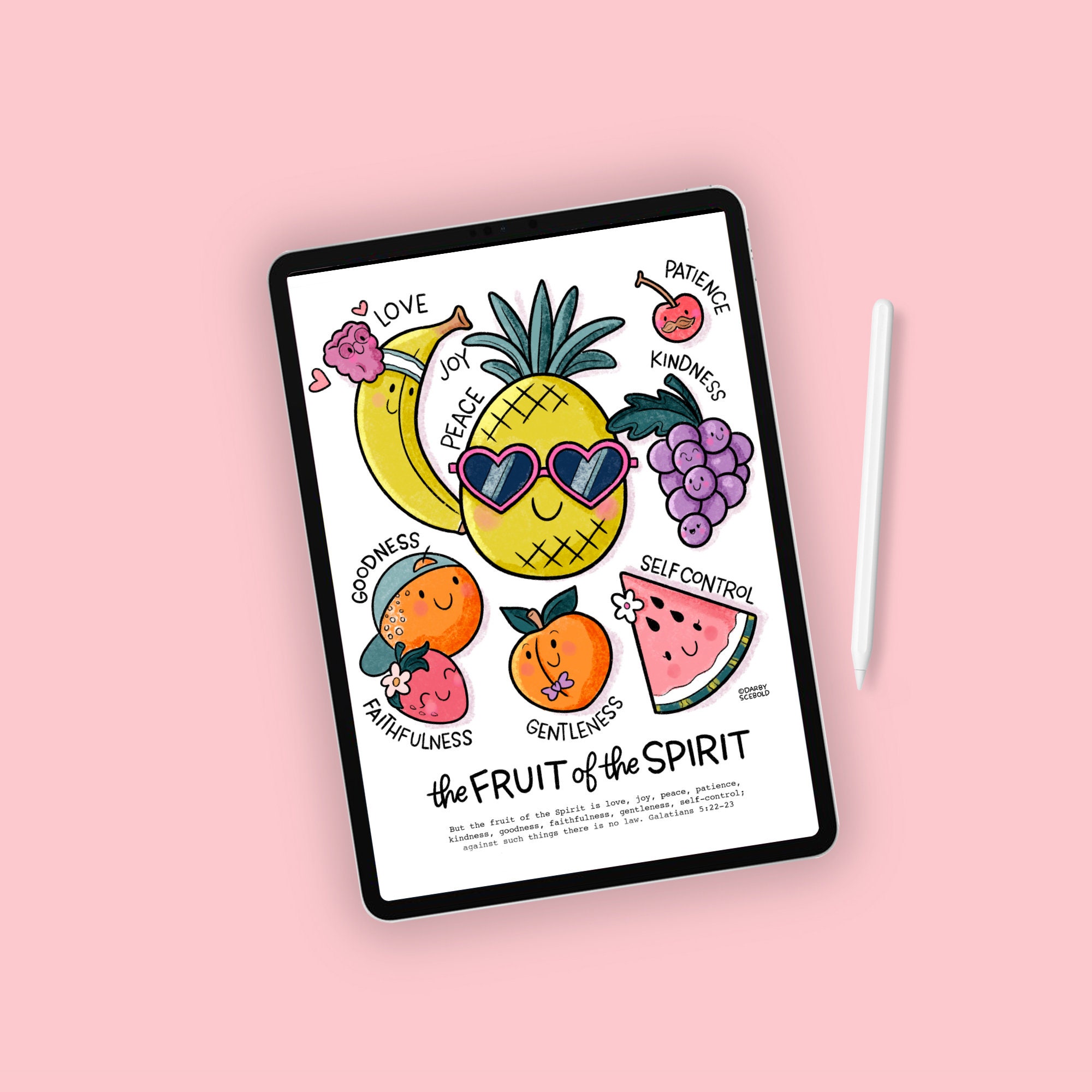 Fruit of the Spirit Coloring Sheet - Etsy