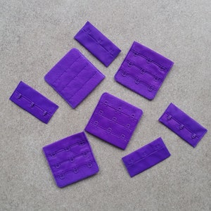 3x3 BH Herstellung Lila Haken und Öse, BH Versteller, K556.3.3r