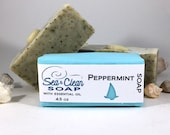 Peppermint Soap Bar Natural Homemade with Essential Oil, Herbal Foot Soap, Pamper your Feet