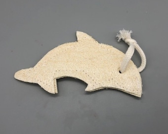 Dolphin Shaped Loofah Pad with Rope