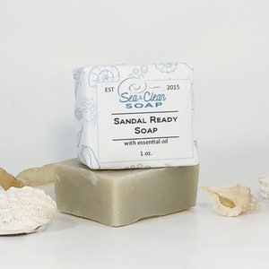 Sandal Ready Pumice Foot Soap Mini, Exfoliating with Tea Tree, Peppermint