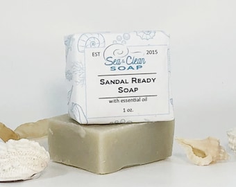 Sandal Ready Pumice Foot Soap Mini, Exfoliating with Tea Tree, Peppermint