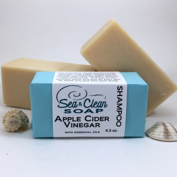 Apple Cider Vinegar Shampoo Bar  / Organic Sulfate Free, Handmade Shampoo, Natural Shampoo Bar, Natural Hair Care, Zero Waste, avc