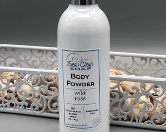 Body Powder, Wild Rose, Metal with Shaker Top