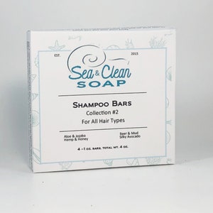 Shampoo Mini 4 Bars, Variety Pack #2