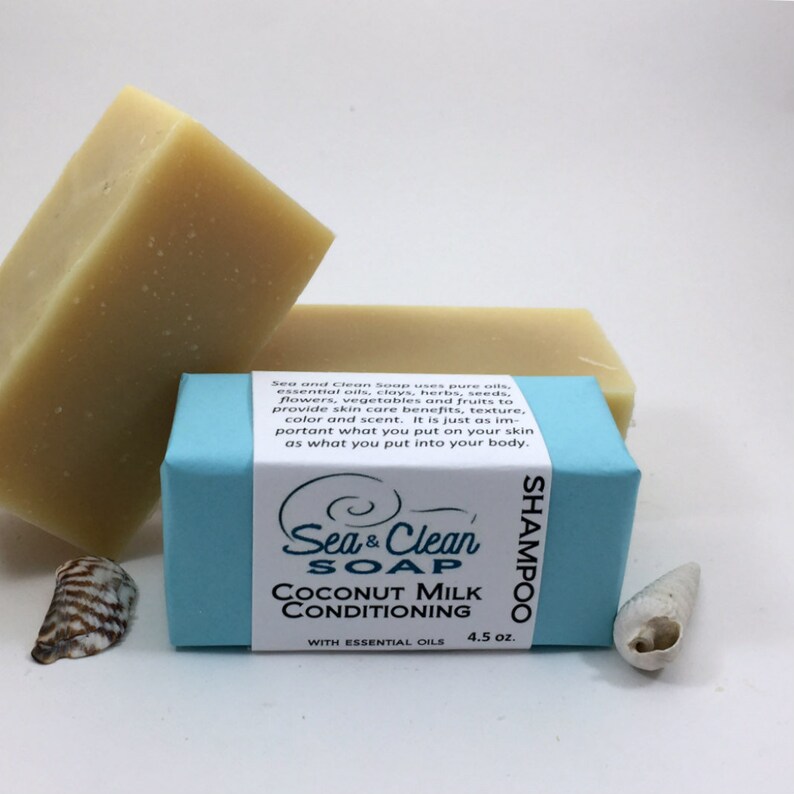 Coconut Milk Conditioning Shampoo Bar Natural Palm Free Etsy