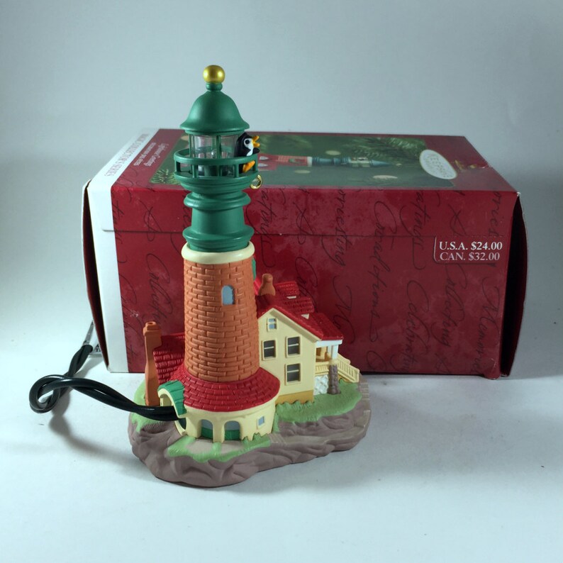 Hallmark Lighthouse Greeting 5 2001 Christmas Ornament Etsy