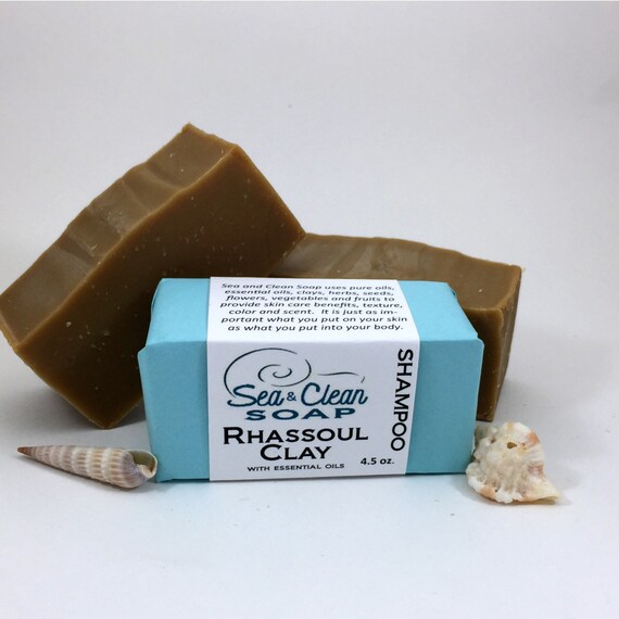 Rhassoul Clay Shampoo Bar Natural Hair Care Sulfate Free Etsy