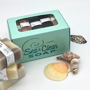 Natural Soap Bar Samples in a Gift Box 7 Mini Unscented