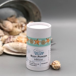 Body Powder, Hibiscus Scented, Paper Shaker Top