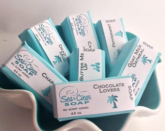 Natural Soap 6 bars, Essential Oil and Unscented Soap